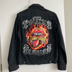 Rolling Stones Black Jean Jacket